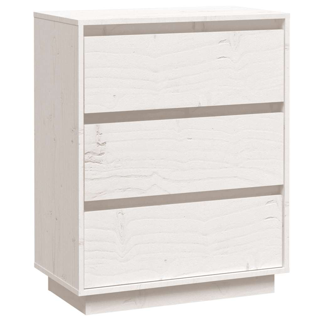Sideboard Weiß 60x34x75 cm Massivholz Kiefer